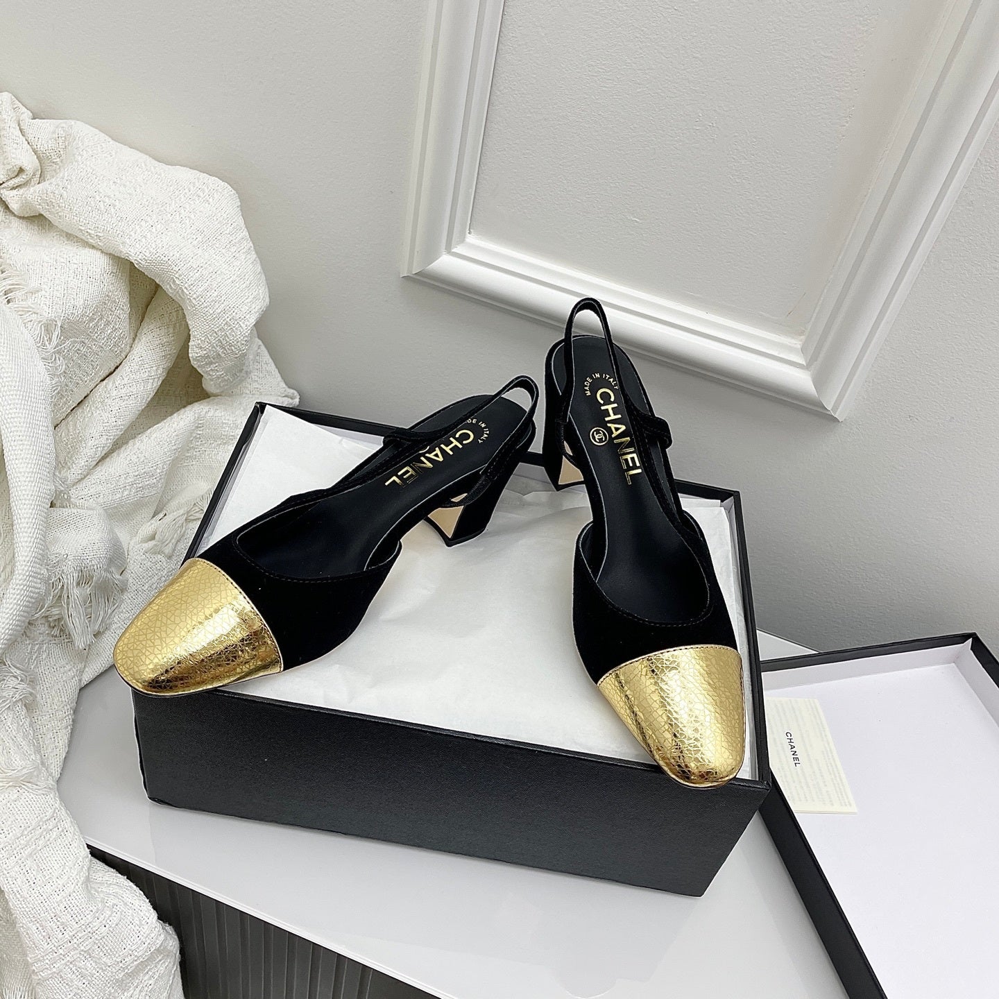 Chanel Women's Classic Slingback Ballet Shoes 6.5 cm C93311 - Euro 35=US 4 - View 4