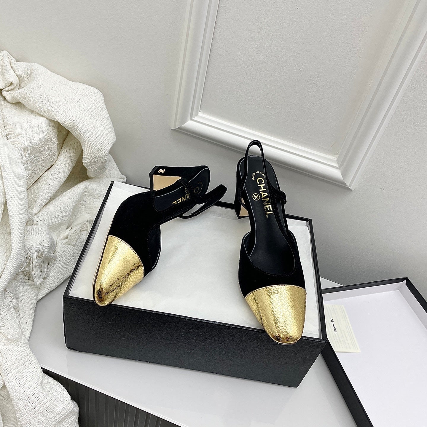 Chanel Women's Classic Slingback Ballet Shoes 6.5 cm C93311 - Euro 35=US 4 - View 1