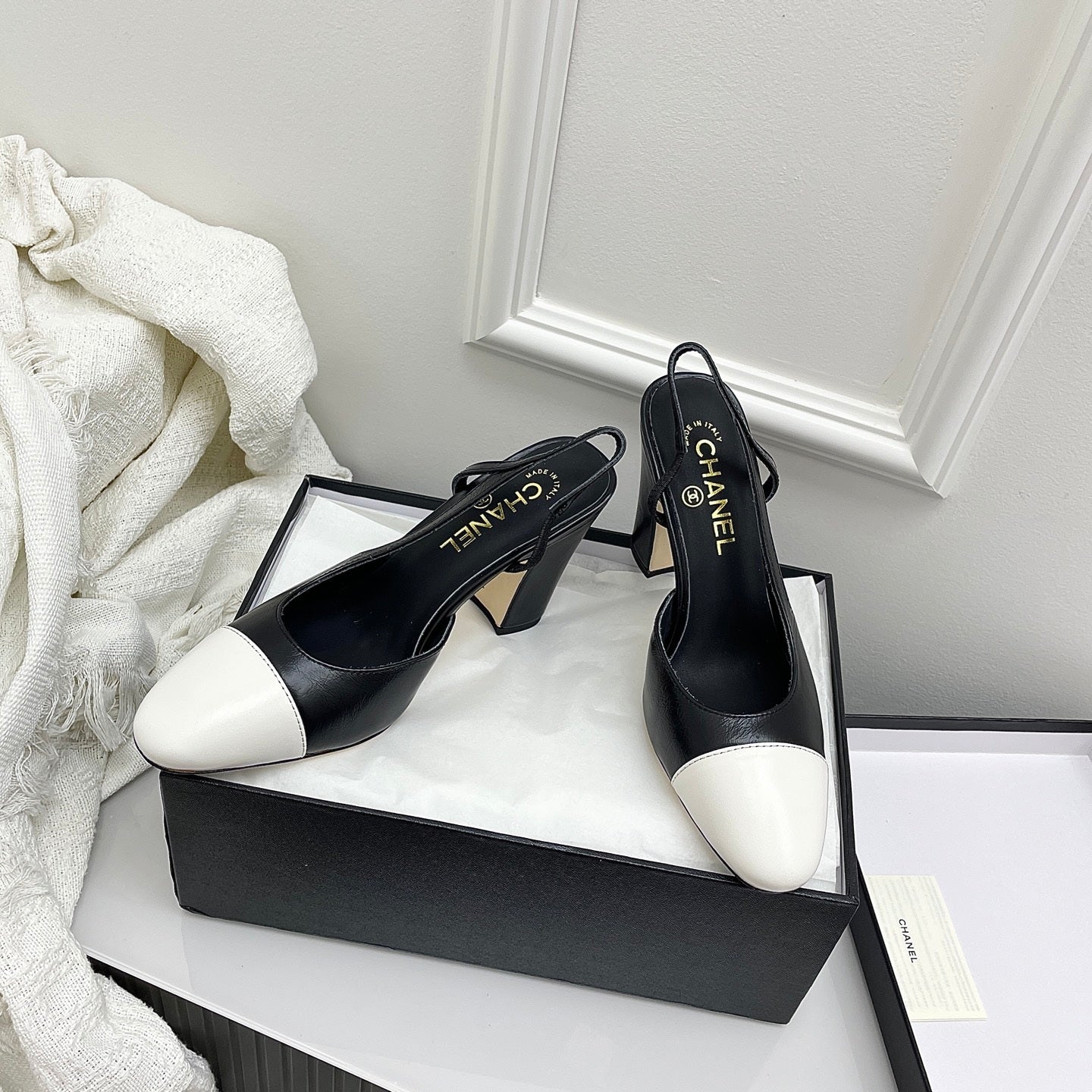 Chanel Women's Classic Slingback Ballet Shoes 9.5 cm C93307 - Euro 35=US 4 - View 3