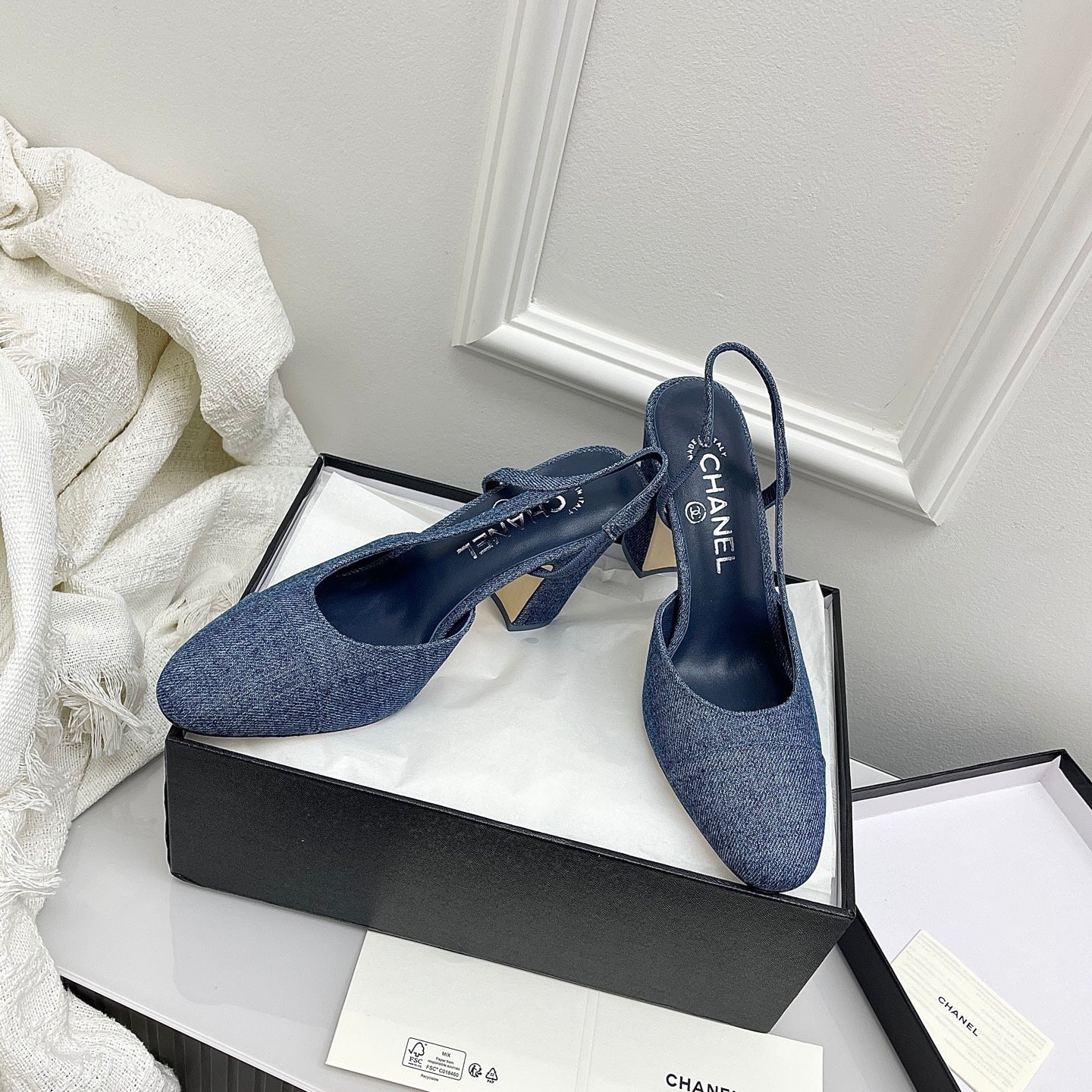 Chanel Women's Classic Slingback Ballet Shoes 9.5 cm C93309 - Euro 35=US 4 - View 3