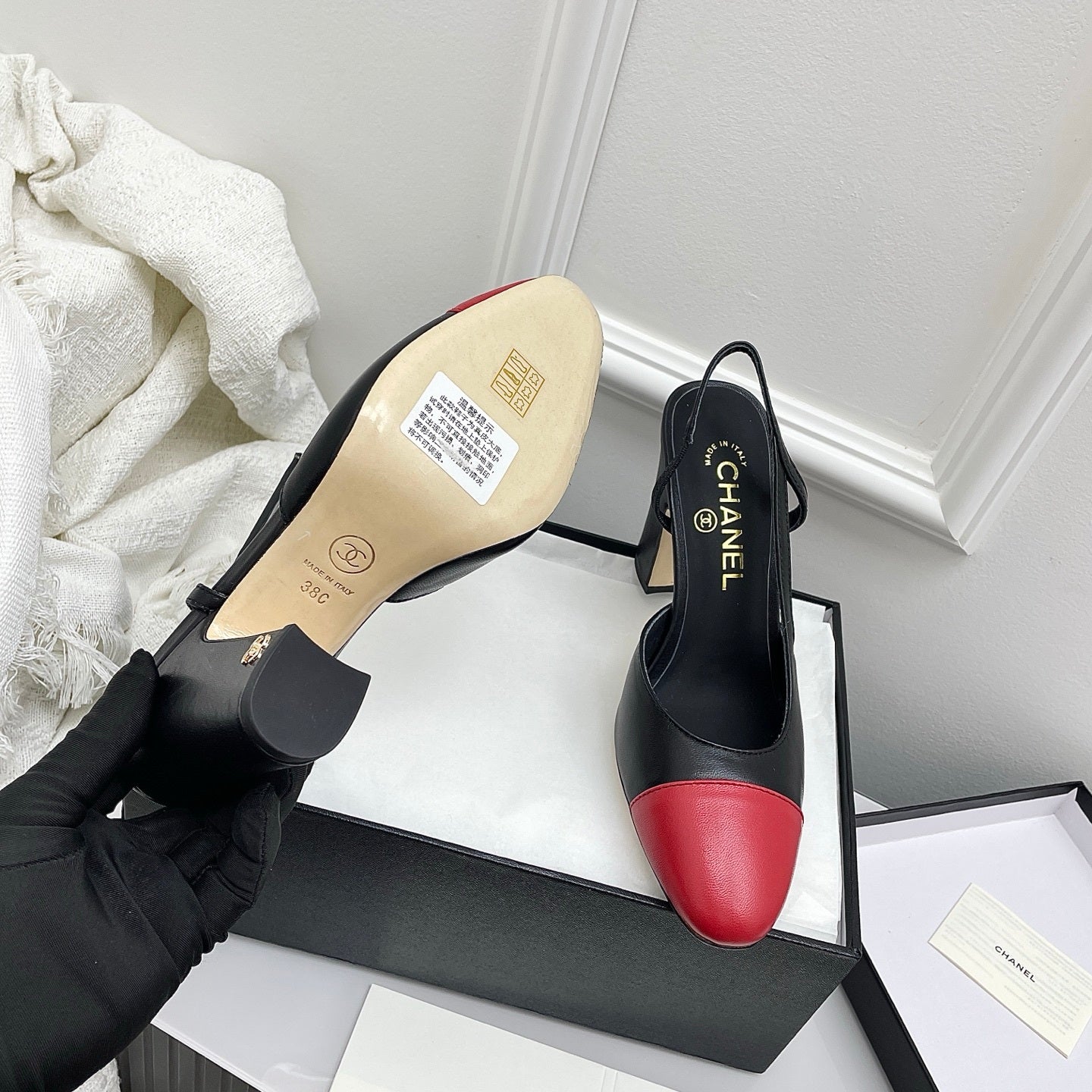 Chanel Women's Classic Slingback Ballet Shoes 9.5 cm C93310 - Euro 35=US 4 - View 5