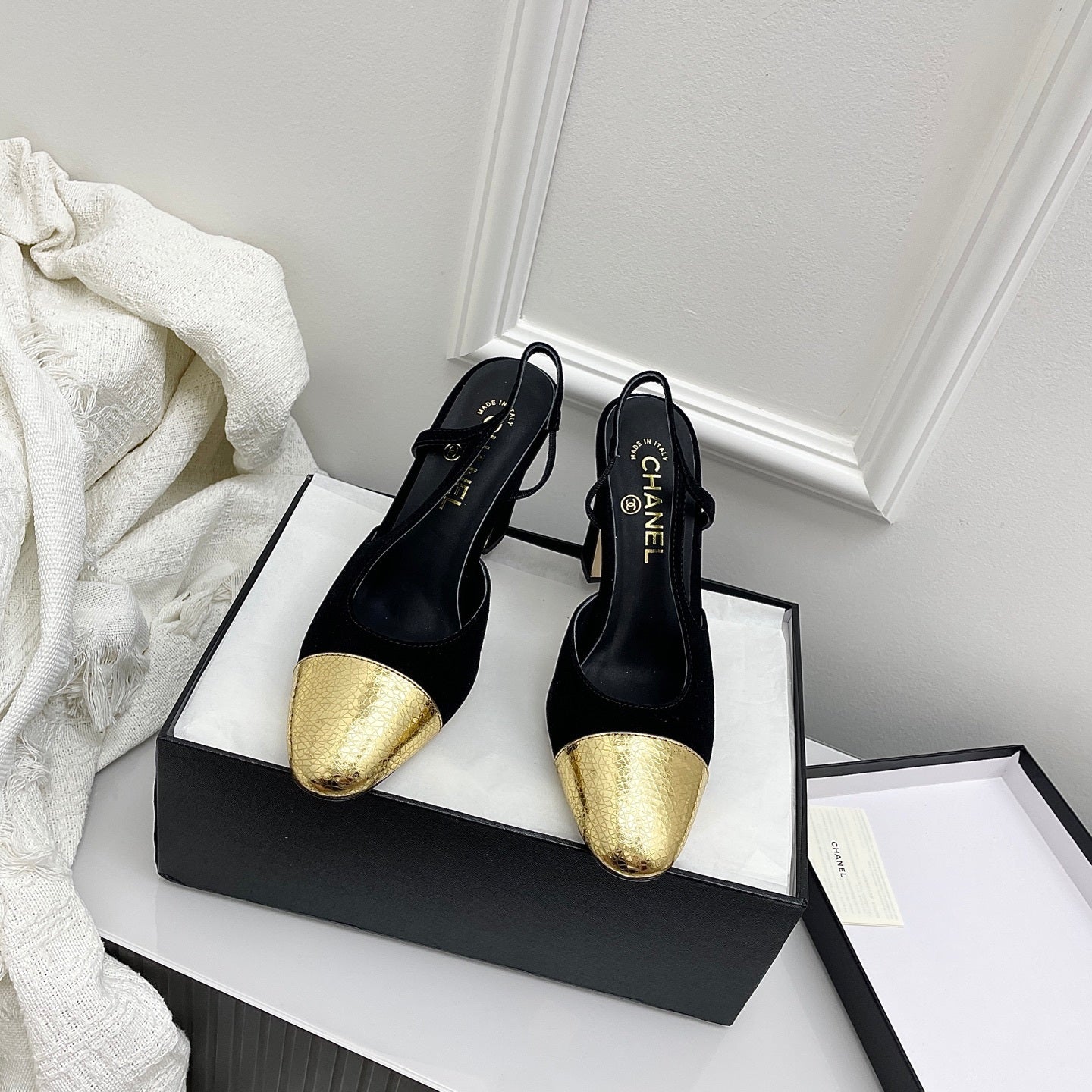 Chanel Women's Classic Slingback Ballet Shoes 9.5 cm C93305 - Euro 35=US 4 - View 1