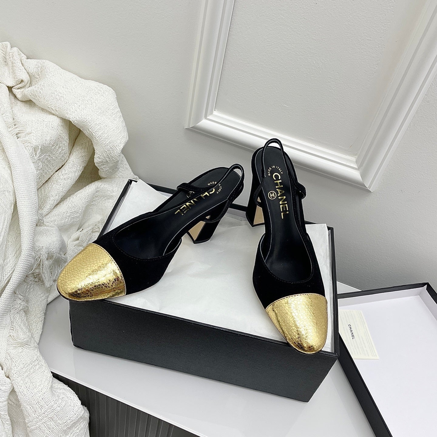 Chanel Women's Classic Slingback Ballet Shoes 9.5 cm C93305 - Euro 35=US 4 - View 3