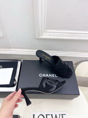 Chanel Women's Diamond-patterned Slippers 7.5cm C93334 - Euro 35=US 4 - View 4