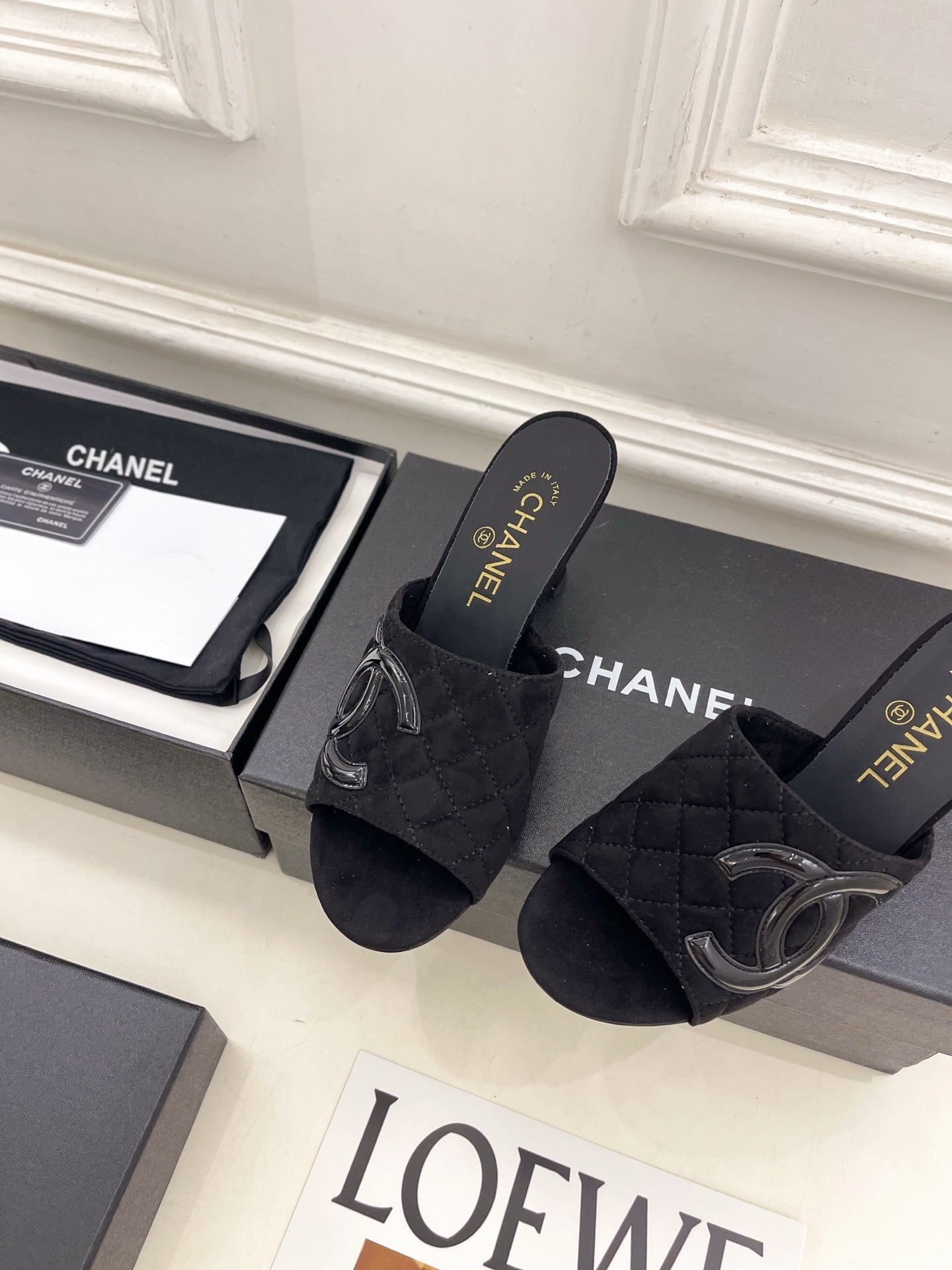 Chanel Women's Diamond-patterned Slippers 7.5cm C93334 - Euro 35=US 4 - View 6