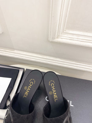Chanel Women's Diamond-patterned Slippers 7.5cm C93334 - Euro 35=US 4 - View 8