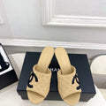 Chanel Women's Diamond-patterned Slippers 7.5cm C93335 - Euro 35=US 4 - View 1
