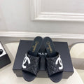 Chanel Women's Diamond-patterned Slippers 7.5cm C93336 - Euro 35=US 4 - View 1
