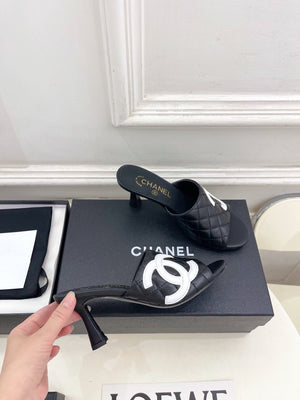 Chanel Women's Diamond-patterned Slippers 7.5cm C93336 - Euro 35=US 4 - View 4