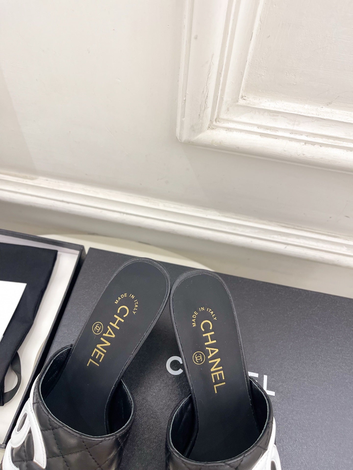 Chanel Women's Diamond-patterned Slippers 7.5cm C93336 - Euro 35=US 4 - View 7