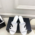 Chanel Women's Diamond-patterned Slippers 7.5cm C93337 - Euro 35=US 4 - View 1