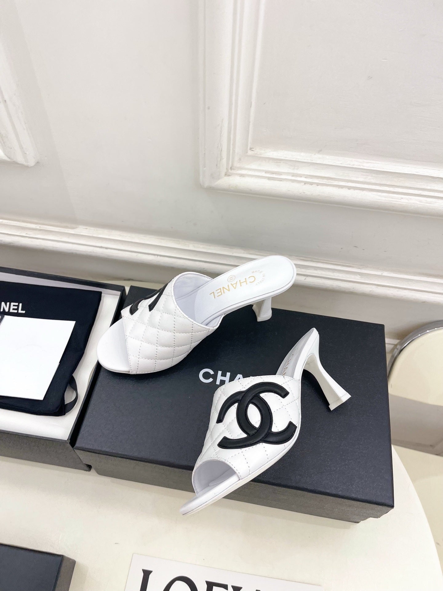 Chanel Women's Diamond-patterned Slippers 7.5cm C93337 - Euro 35=US 4 - View 5