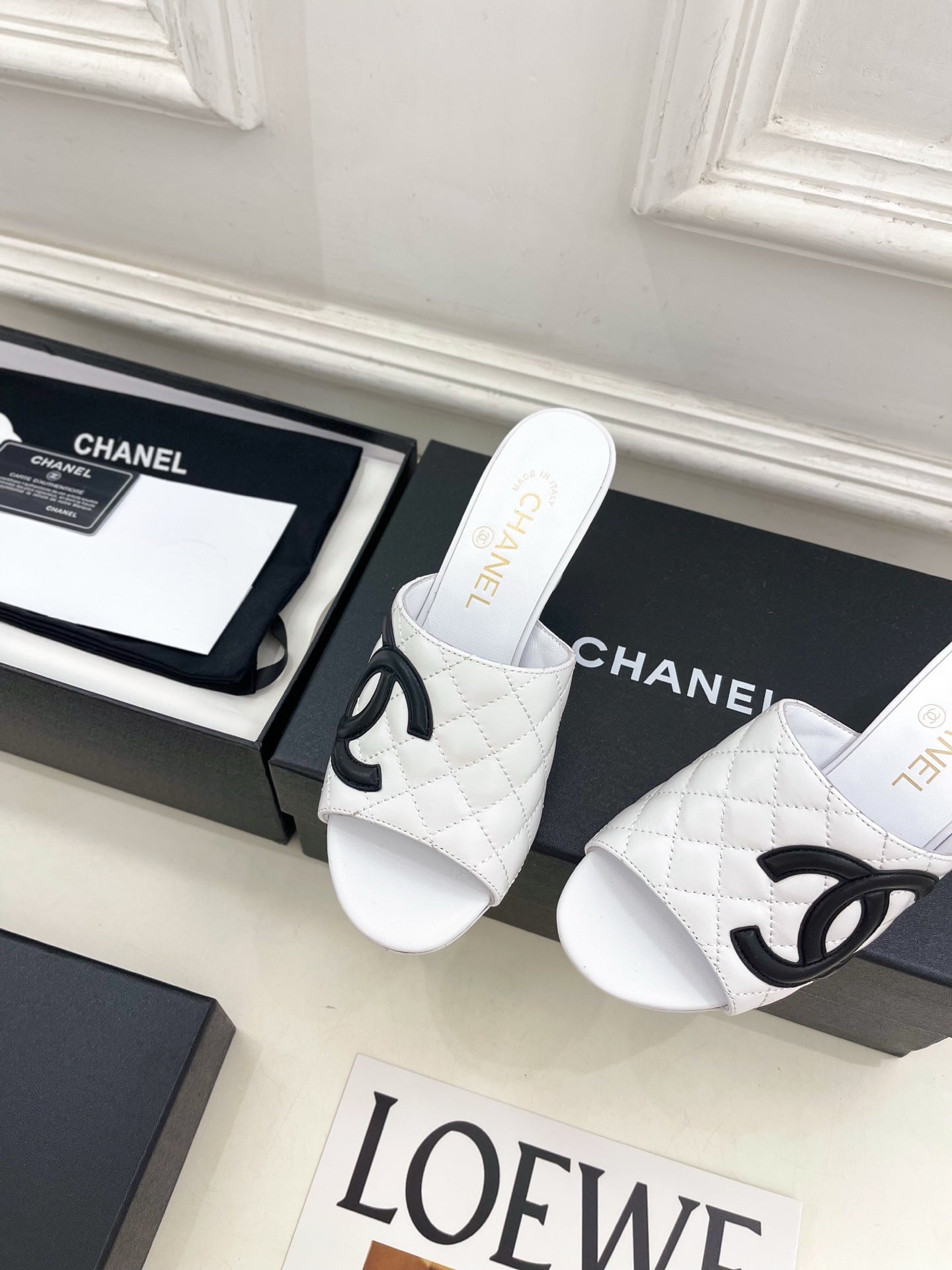 Chanel Women's Diamond-patterned Slippers 7.5cm C93337 - Euro 35=US 4 - View 6