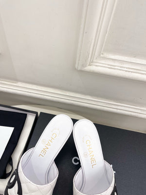Chanel Women's Diamond-patterned Slippers 7.5cm C93337 - Euro 35=US 4 - View 8