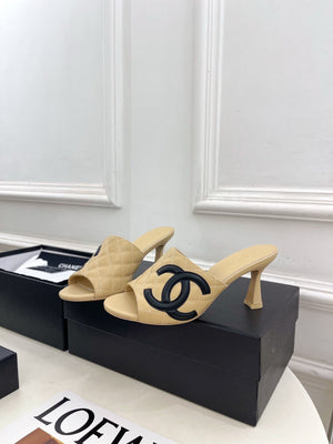 Chanel Women's Diamond-patterned Slippers 7.5cm C93338 - Euro 35=US 4 - View 3