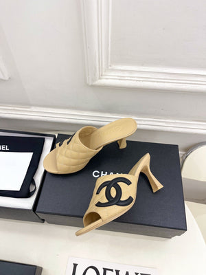 Chanel Women's Diamond-patterned Slippers 7.5cm C93338 - Euro 35=US 4 - View 5