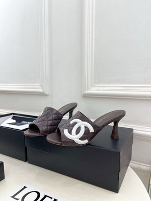 Chanel Women's Diamond-patterned Slippers 7.5cm C93339 - Euro 35=US 4 - View 3