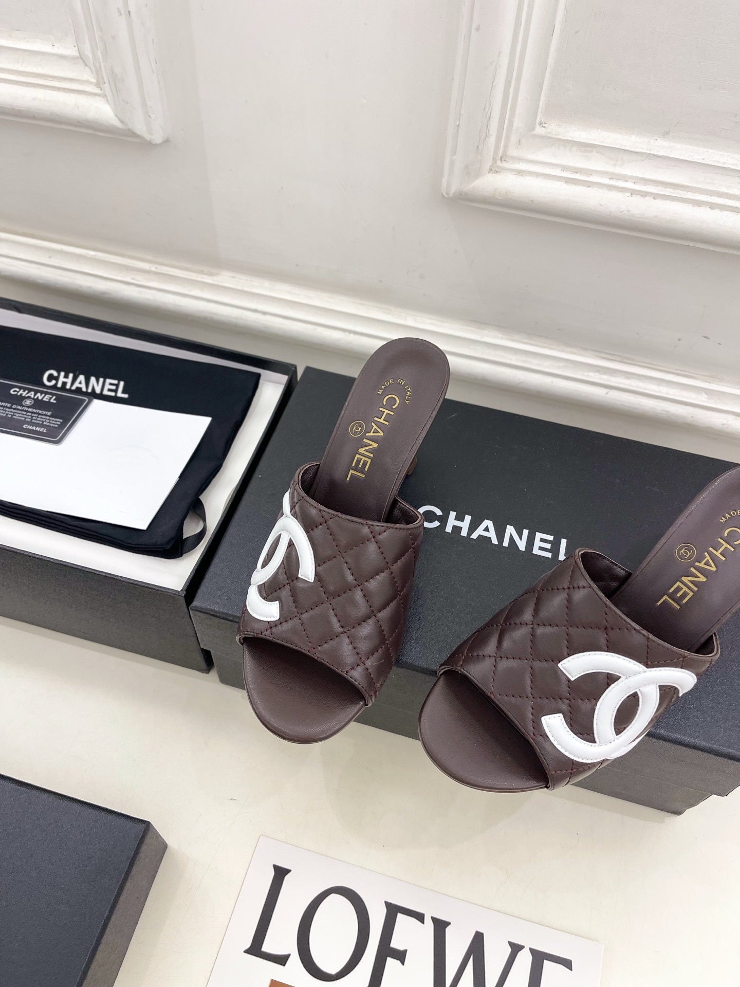 Chanel Women's Diamond-patterned Slippers 7.5cm C93339 - Euro 35=US 4 - View 6
