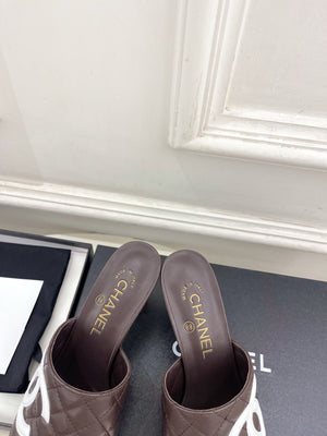 Chanel Women's Diamond-patterned Slippers 7.5cm C93339 - Euro 35=US 4 - View 7