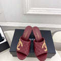 Chanel Women's Diamond-patterned Slippers 7.5cm C93340 - Euro 35=US 4 - View 1