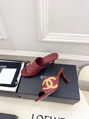 Chanel Women's Diamond-patterned Slippers 7.5cm C93340 - Euro 35=US 4 - View 5