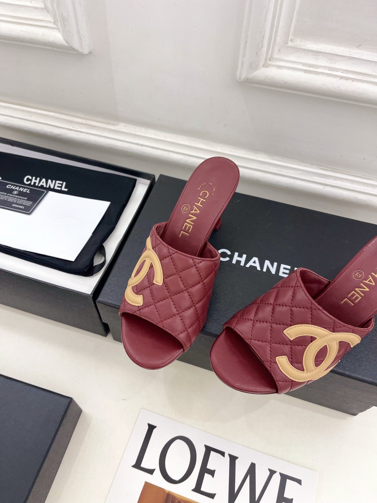 Chanel Women's Diamond-patterned Slippers 7.5cm C93340 - Euro 35=US 4 - View 6