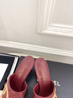 Chanel Women's Diamond-patterned Slippers 7.5cm C93340 - Euro 35=US 4 - View 8