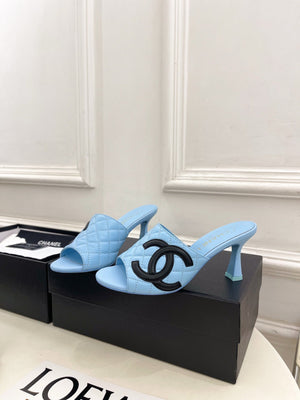 Chanel Women's Diamond-patterned Slippers 7.5cm C93341 - Euro 35=US 4 - View 3