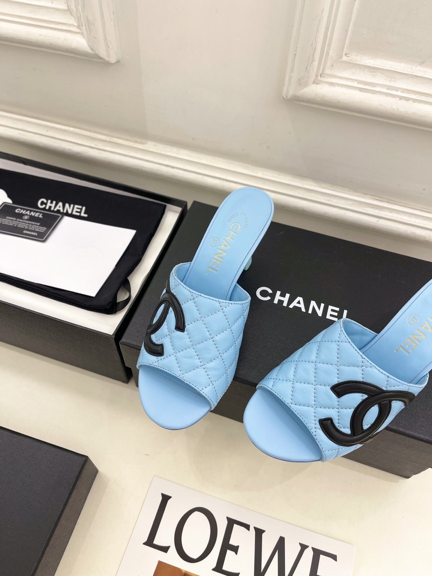 Chanel Women's Diamond-patterned Slippers 7.5cm C93341 - Euro 35=US 4 - View 6