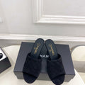 Chanel Women's Diamond-patterned Slippers 7.5cm C93342 - Euro 35=US 4 - View 1