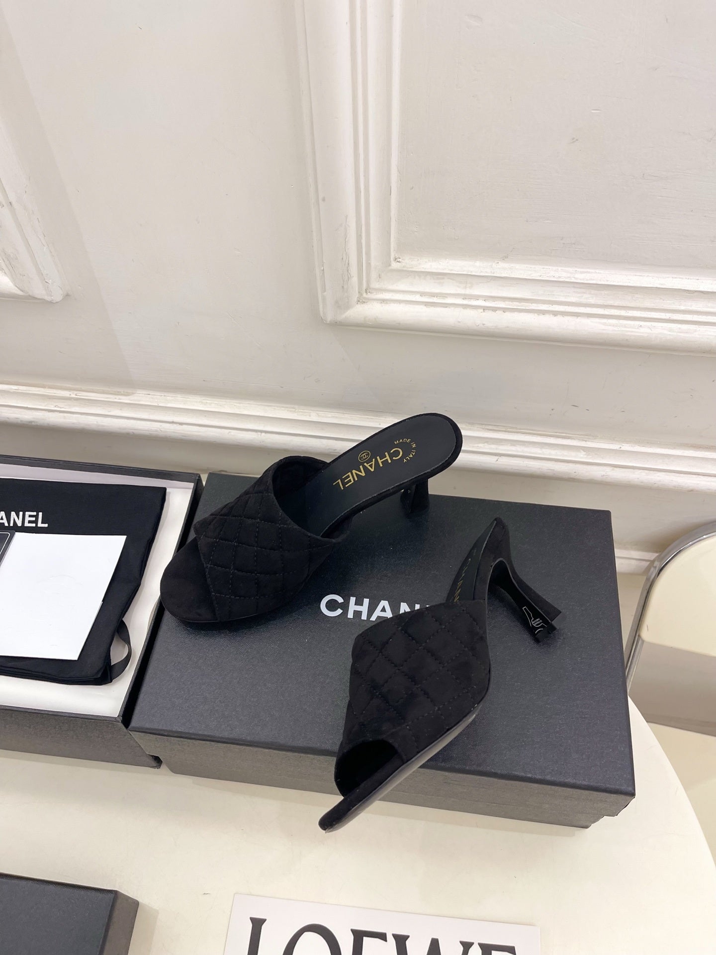 Chanel Women's Diamond-patterned Slippers 7.5cm C93342 - Euro 35=US 4 - View 5