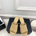Chanel Women's Diamond-patterned Slippers 7.5cm C93343 - Euro 35=US 4 - View 1