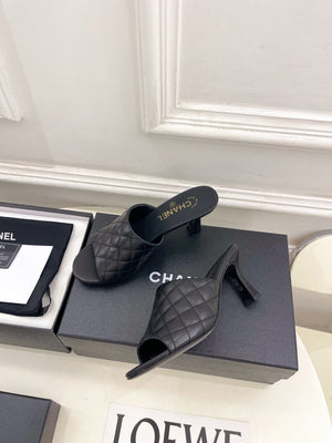 Chanel Women's Diamond-patterned Slippers 7.5cm C93344 - Euro 35=US 4 - View 4