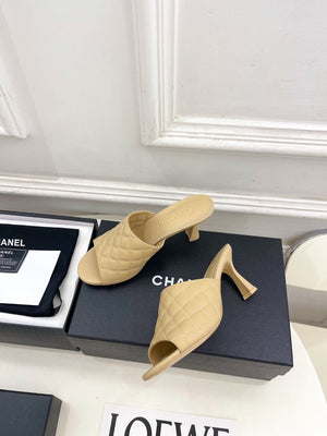 Chanel Women's Diamond-patterned Slippers 7.5cm C93346 - Euro 35=US 4 - View 5