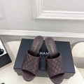 Chanel Women's Diamond-patterned Slippers 7.5cm C93347 - Euro 35=US 4 - View 1