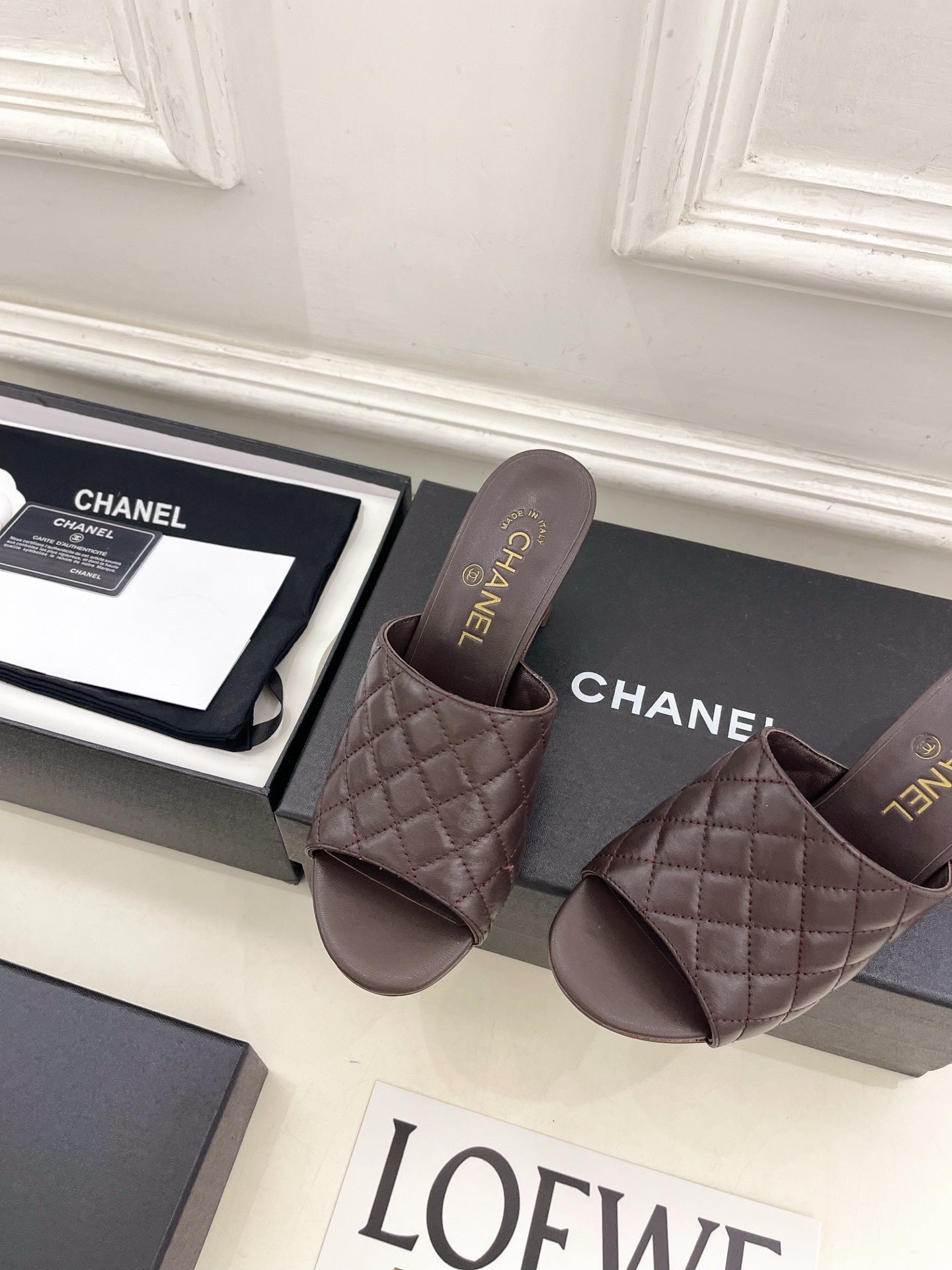 Chanel Women's Diamond-patterned Slippers 7.5cm C93347 - Euro 35=US 4 - View 6
