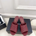 Chanel Women's Diamond-patterned Slippers 7.5cm C93348 - Euro 35=US 4 - View 1