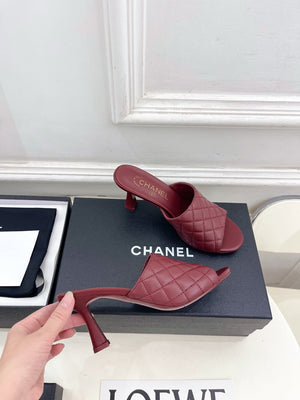 Chanel Women's Diamond-patterned Slippers 7.5cm C93348 - Euro 35=US 4 - View 4