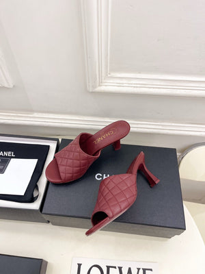 Chanel Women's Diamond-patterned Slippers 7.5cm C93348 - Euro 35=US 4 - View 5