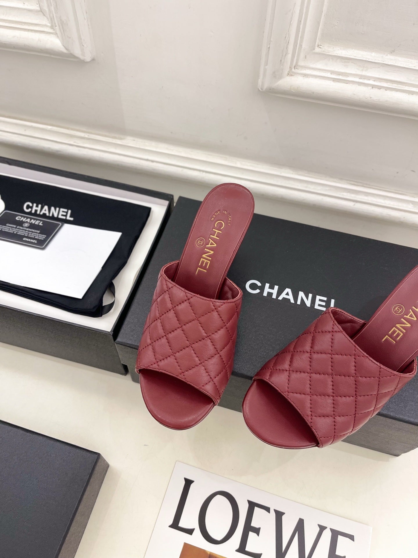 Chanel Women's Diamond-patterned Slippers 7.5cm C93348 - Euro 35=US 4 - View 6