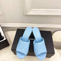 Chanel Women's Diamond-patterned Slippers 7.5cm C93349 - Euro 35=US 4 - View 1
