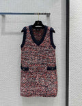 Chanel Women's Fashion Clothing Knitted Sleeveless Dress C58807