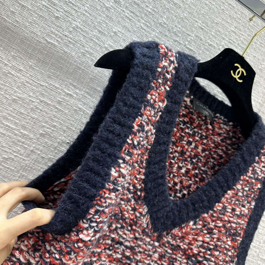 Chanel Women's Fashion Clothing Knitted Sleeveless Dress C58807