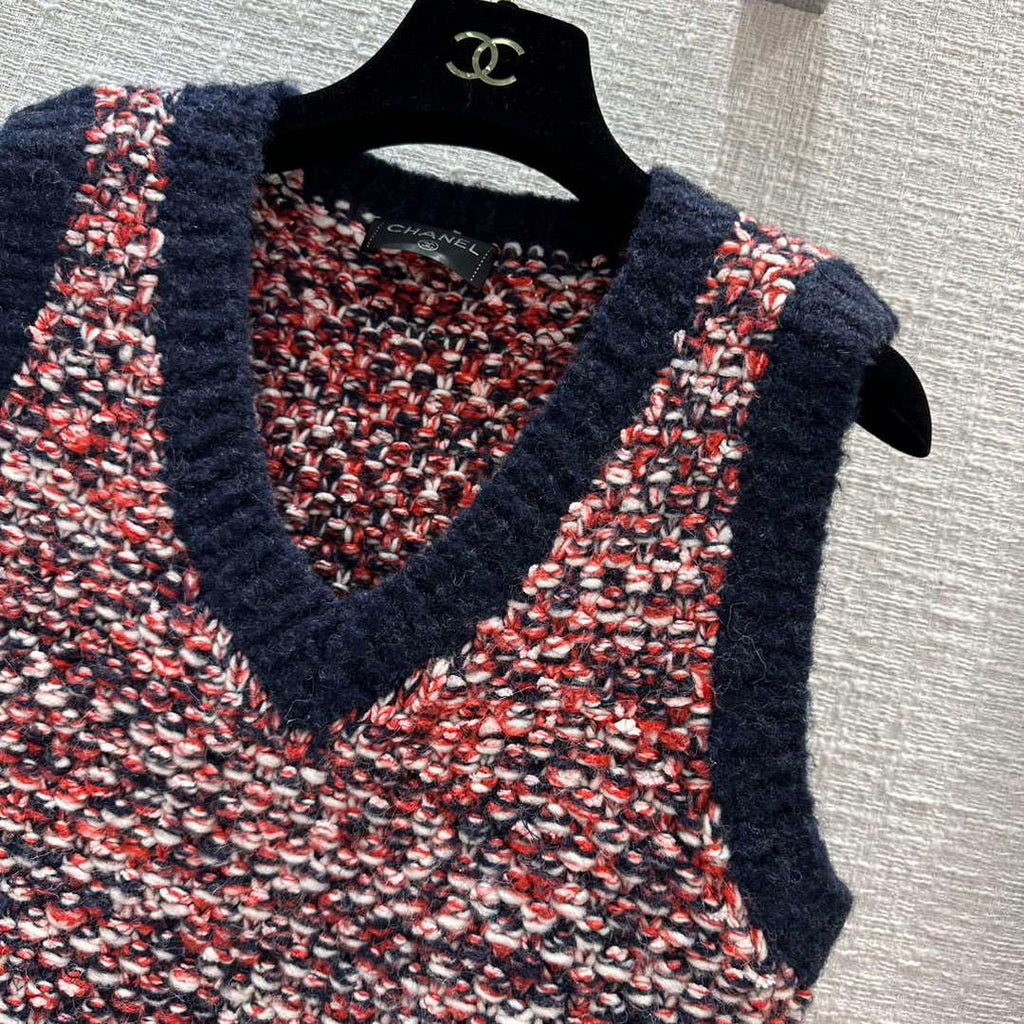 Chanel Women's Fashion Clothing Knitted Sleeveless Dress C58807