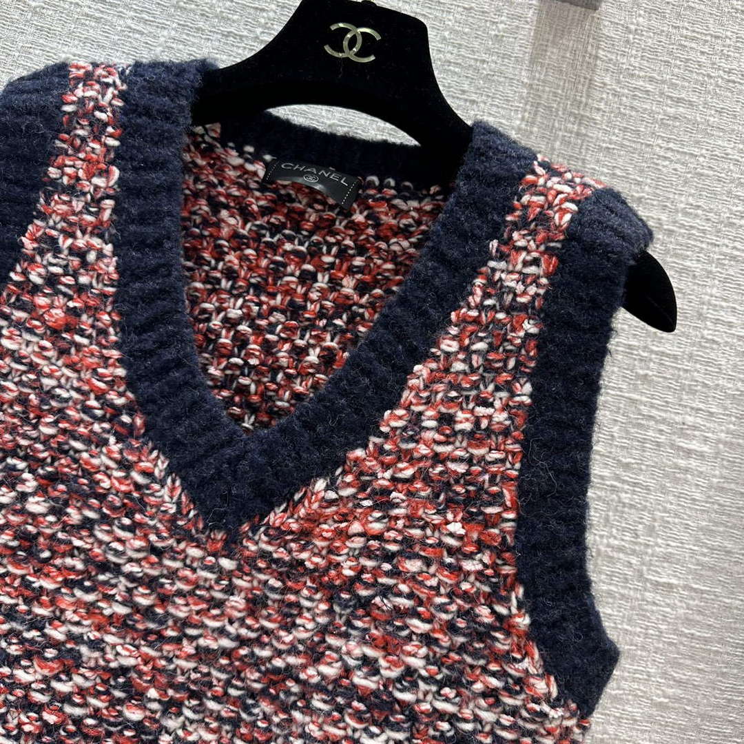 Chanel Women's Fashion Clothing Knitted Sleeveless Dress C58807