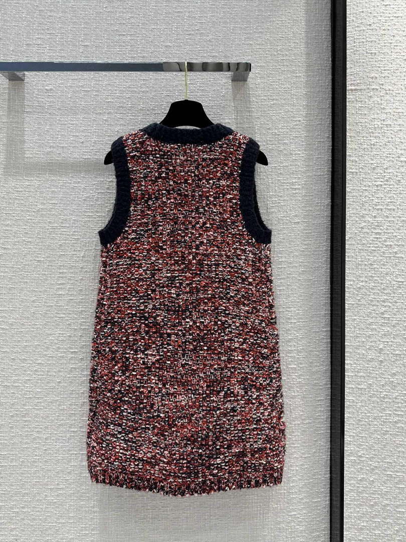 Chanel Women's Fashion Clothing Knitted Sleeveless Dress C58807