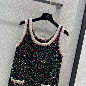 Chanel Women's Fashion Clothing Knitted Sleeveless Dress C58808 - S - View 2