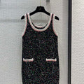 Chanel Women's Fashion Clothing Knitted Sleeveless Dress C58808 - S - View 1