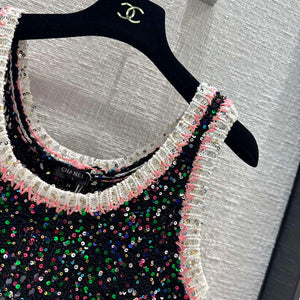 Chanel Women's Fashion Clothing Knitted Sleeveless Dress C58808 - S - View 4