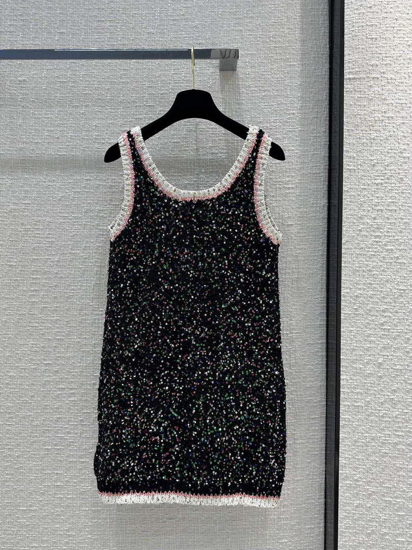 Chanel Women's Fashion Clothing Knitted Sleeveless Dress C58808
